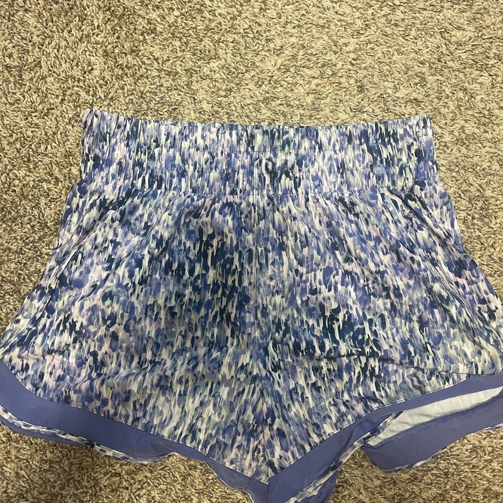 Athleta Blue and White Athletic Shorts Dynamic Design